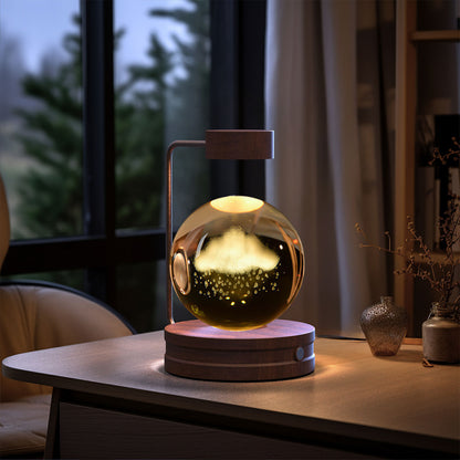 Lampada di cristallo sferica 3D
