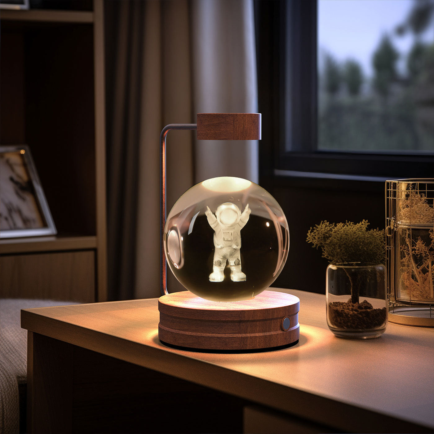 Lampada di cristallo sferica 3D