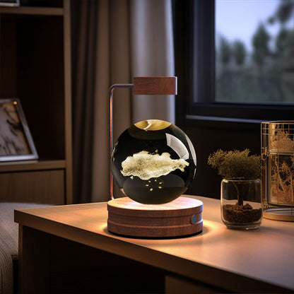 Lampada di cristallo sferica 3D