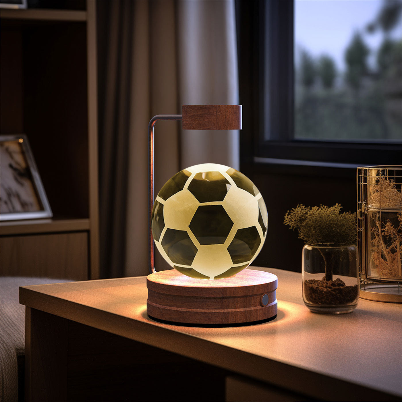Lampada di cristallo sferica 3D