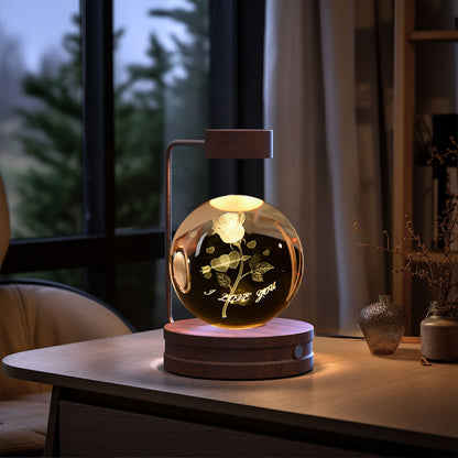 Lampada di cristallo sferica 3D
