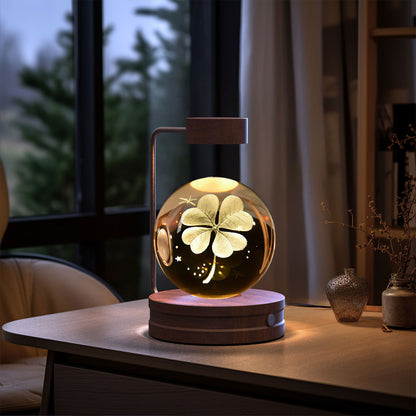 Lampada di cristallo sferica 3D