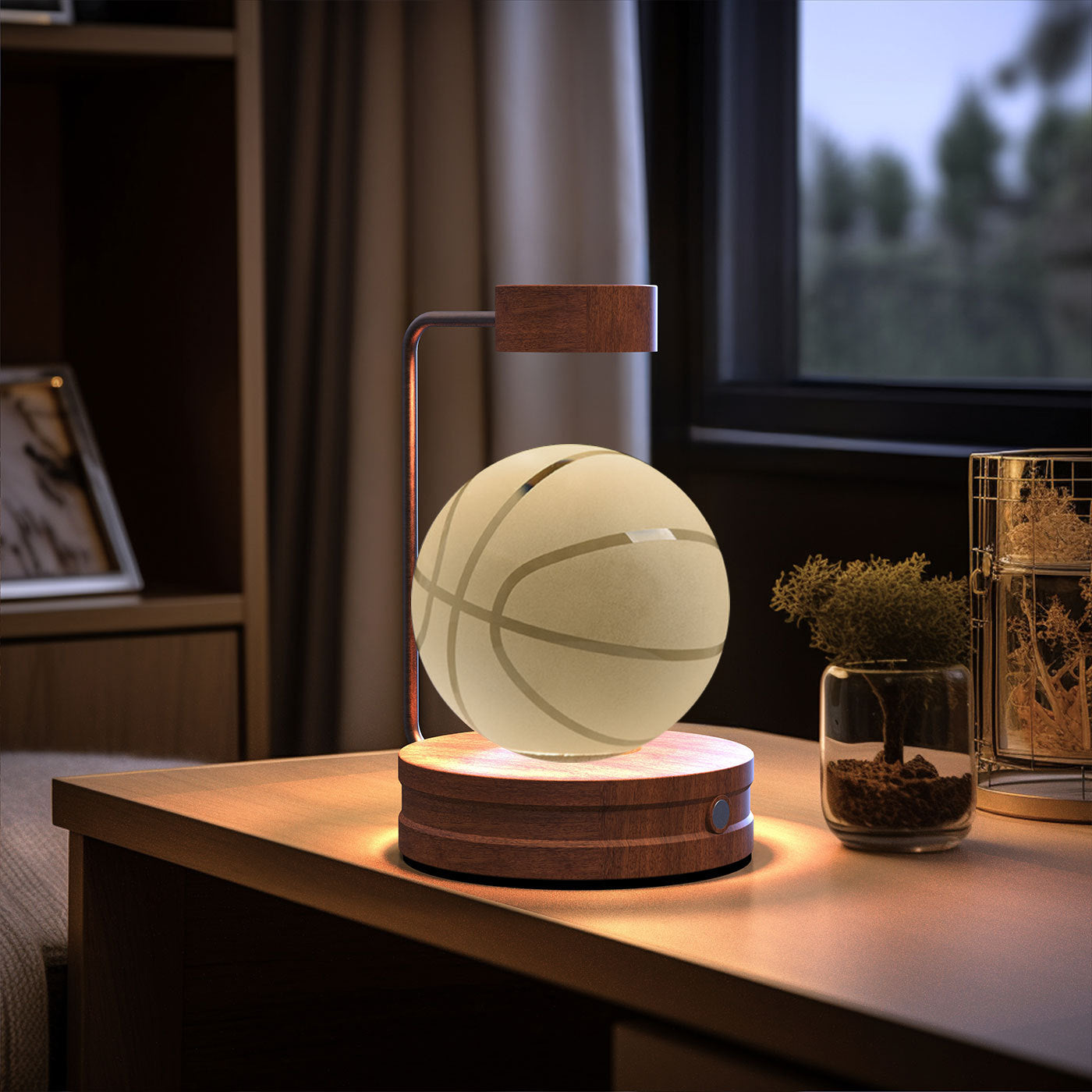 Lampada di cristallo sferica 3D
