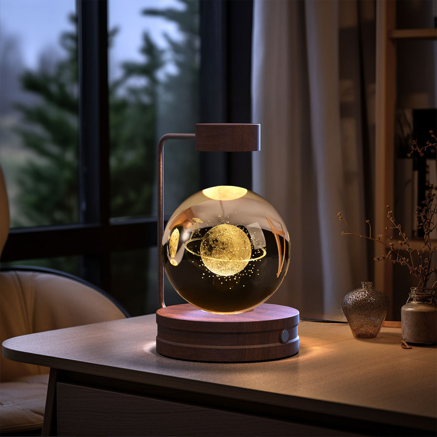 Lampada di cristallo sferica 3D