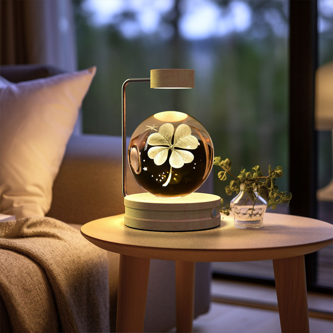 Lampada di cristallo sferica 3D