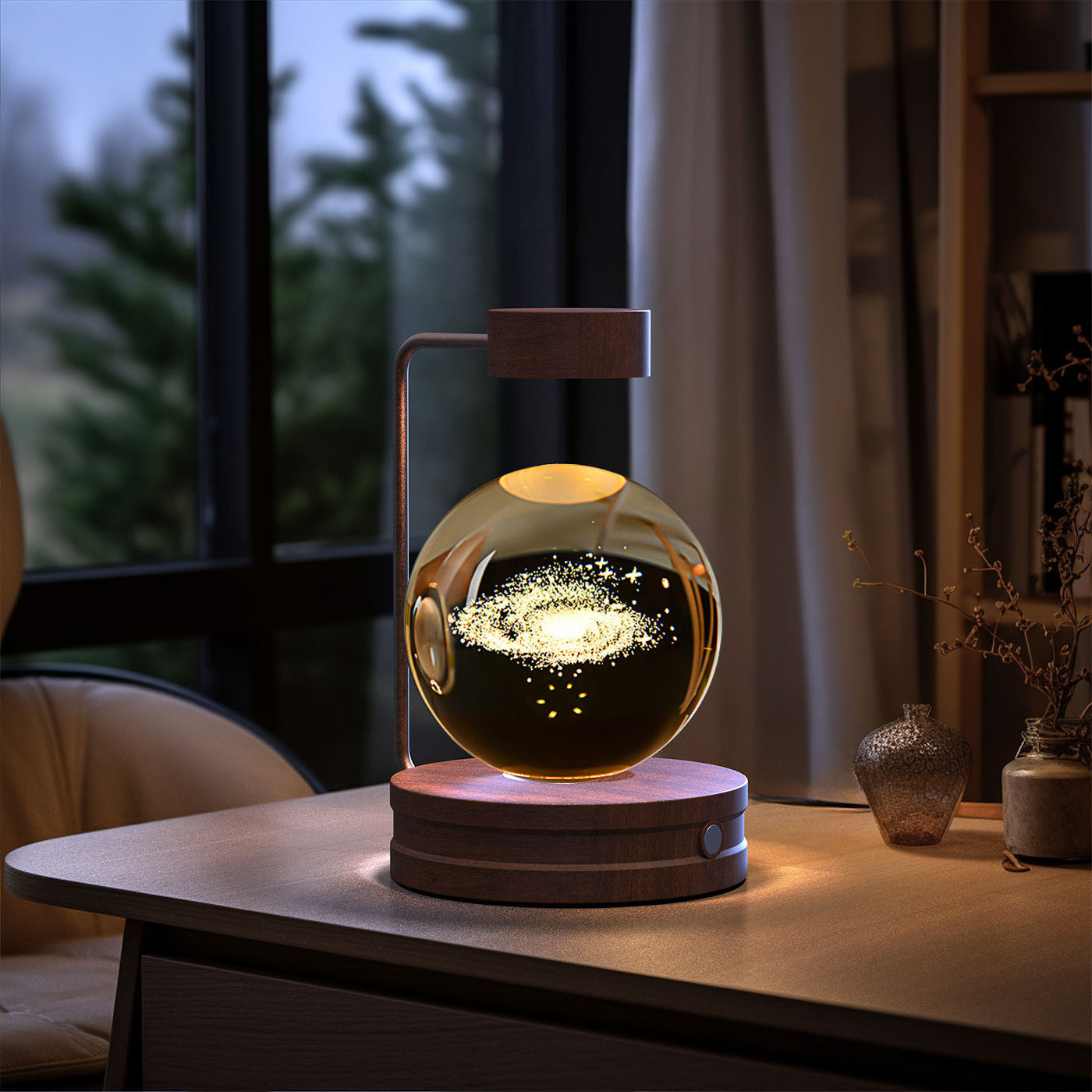 Lampada di cristallo sferica 3D